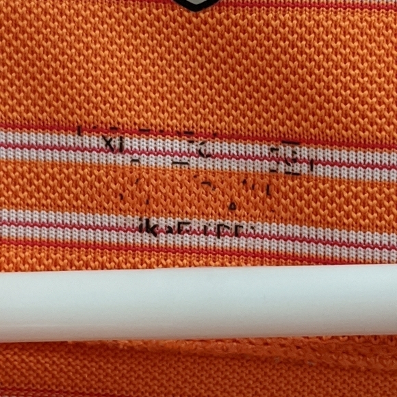 Nike Men's XL Golf Polo Short Sleeve Orange/White - Picture 6 of 11